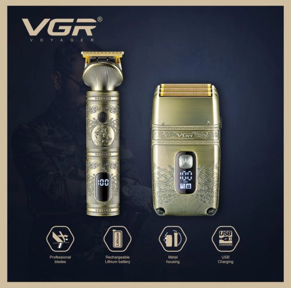 COMBO MÁQUINA VGR PATILLERA + SHAVER V-649